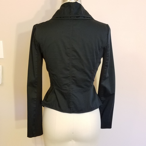 BCBG Max Azria black wrap tie-front blazer size S - Picture 4 of 8